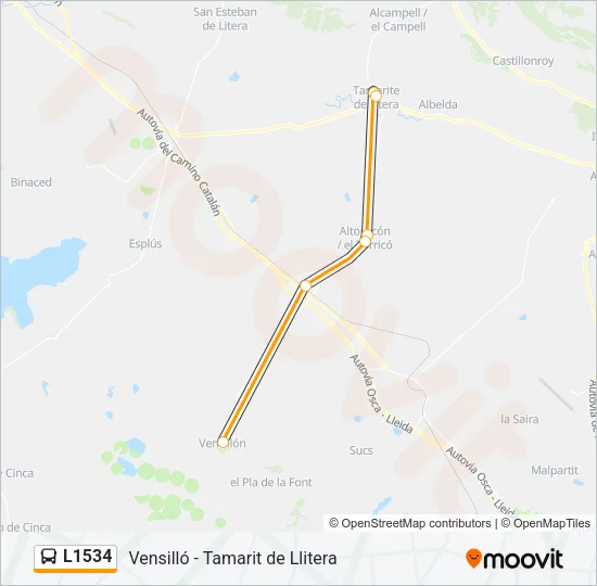 L1534 Bus Line Map