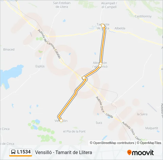 L1534 Bus Line Map