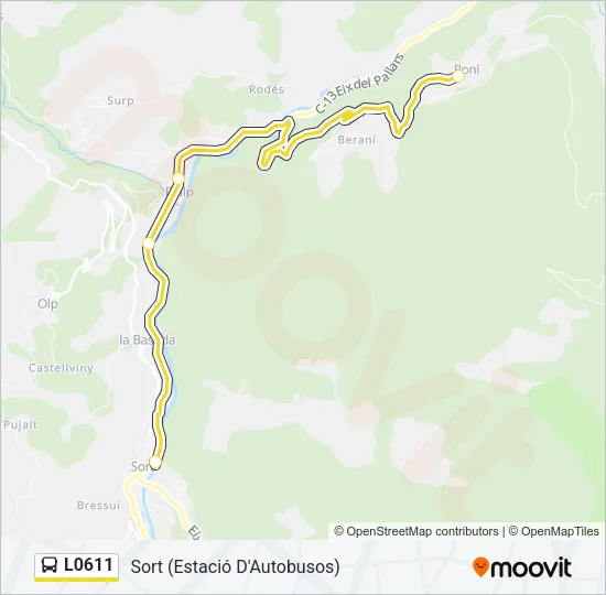 L0611 Bus Line Map
