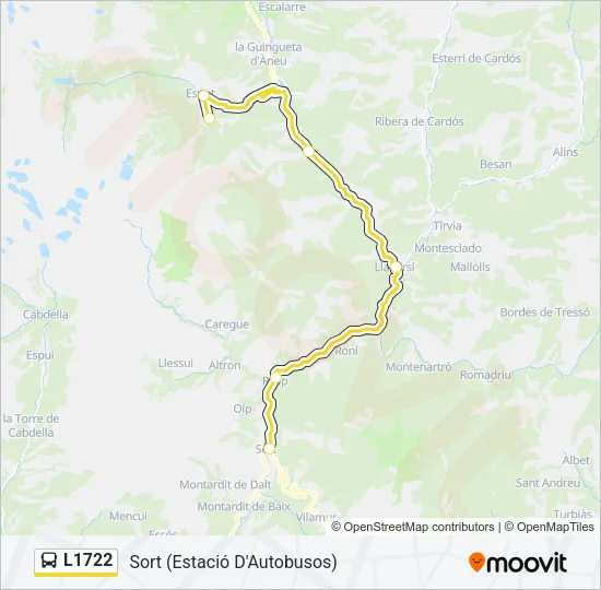 L1722 Bus Line Map