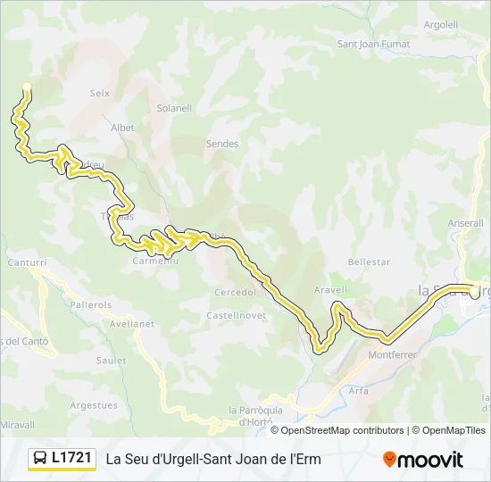 L1721 Bus Line Map