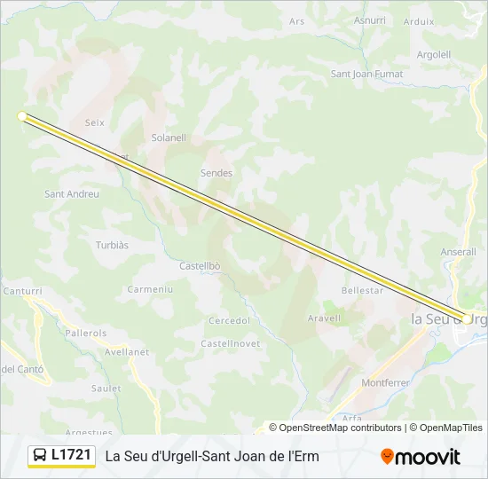 L1721 Bus Line Map