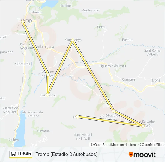 L0845 Bus Line Map