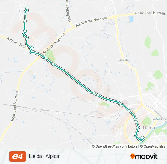E4 Bus Line Map