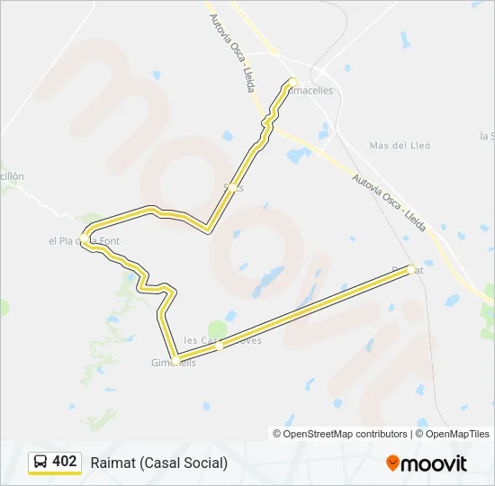 402 Bus Line Map