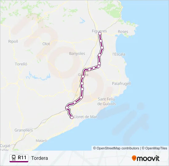 R11 Train Line Map