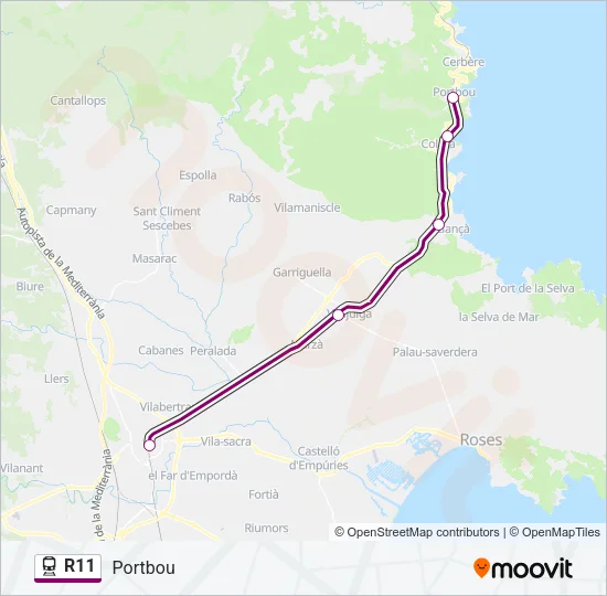 R11 Train Line Map