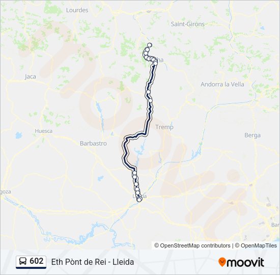 602 Bus Line Map