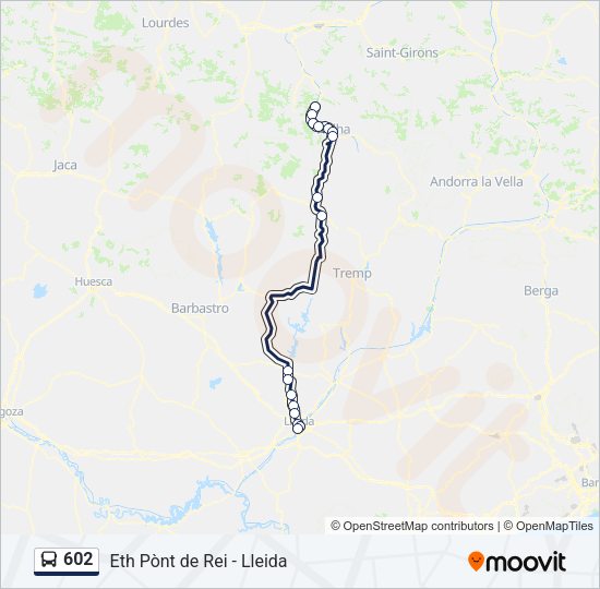 602 Bus Line Map