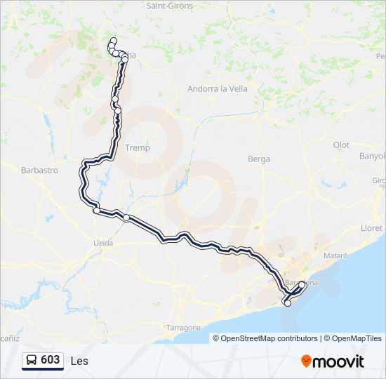 603 Bus Line Map