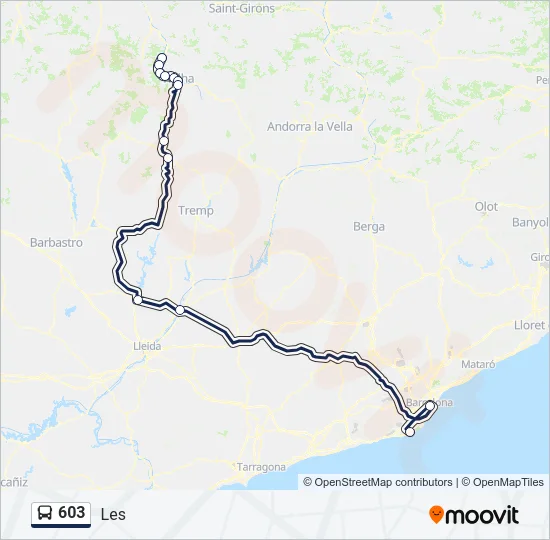 603 Bus Line Map