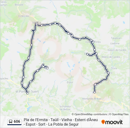 606 Bus Line Map