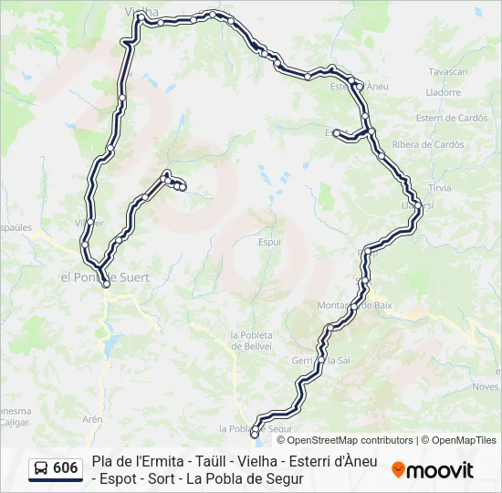 606 Bus Line Map
