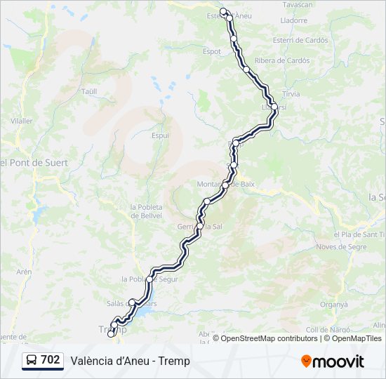 702 Bus Line Map