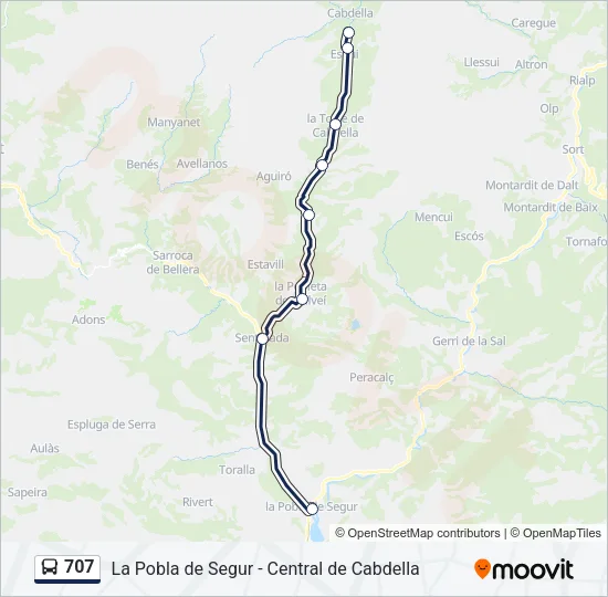 707 Bus Line Map