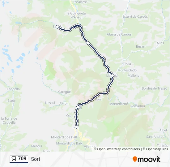 709 Bus Line Map