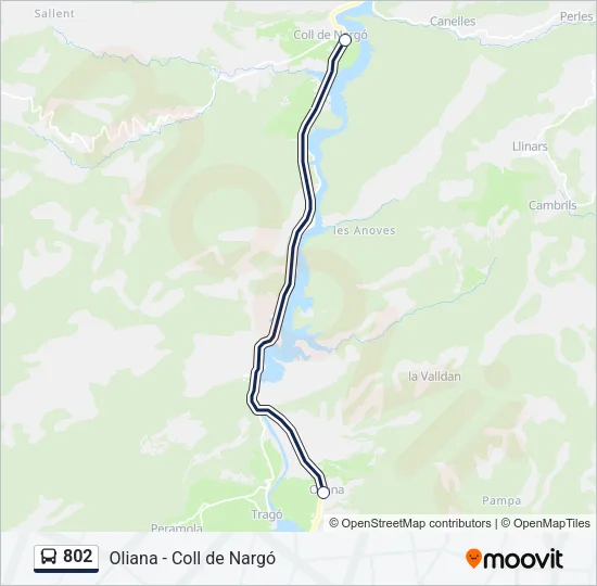 802 Bus Line Map