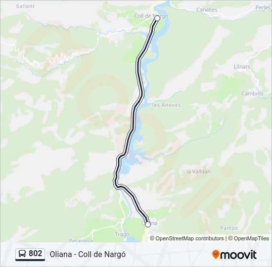 802 Bus Line Map