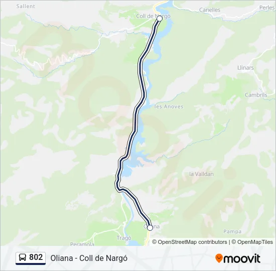 802 Bus Line Map