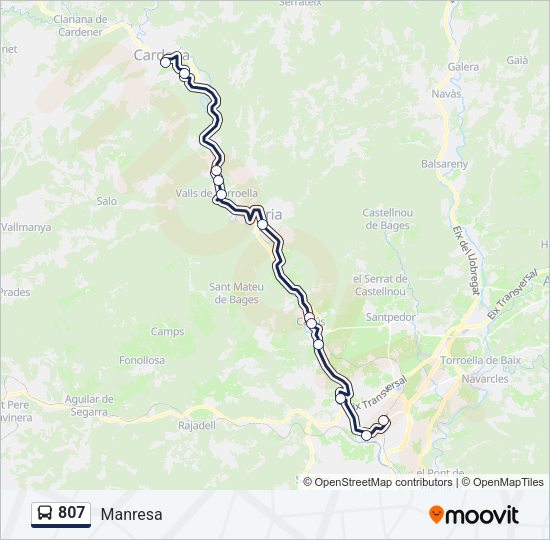 807 Bus Line Map