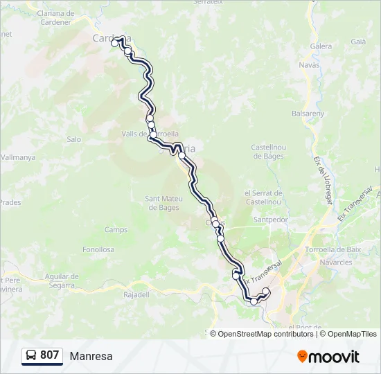 807 Bus Line Map