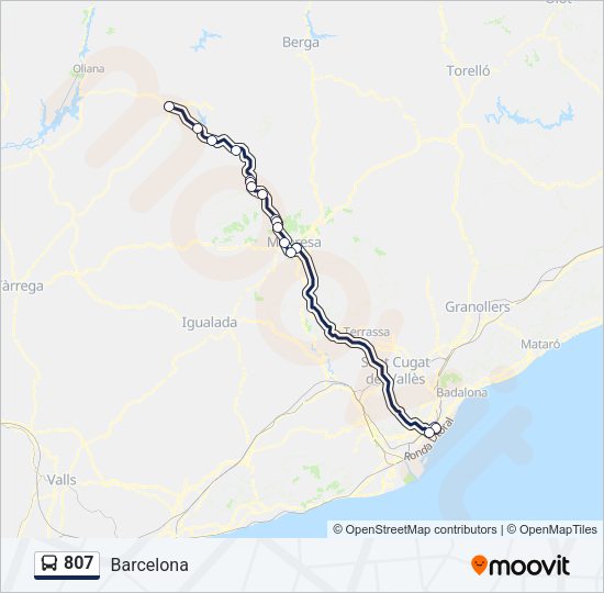 807 Bus Line Map