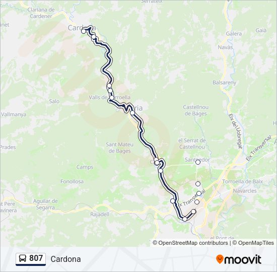 807 Bus Line Map