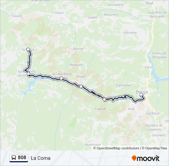 808 Bus Line Map