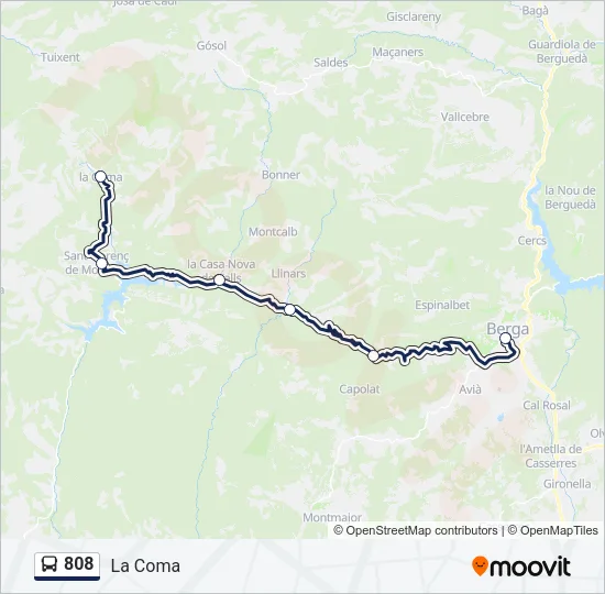 808 Bus Line Map