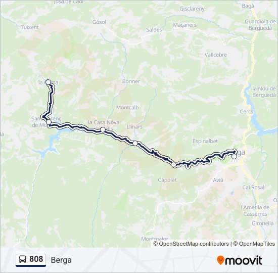 808 Bus Line Map