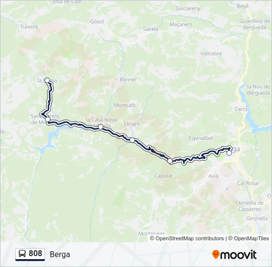 808 Bus Line Map