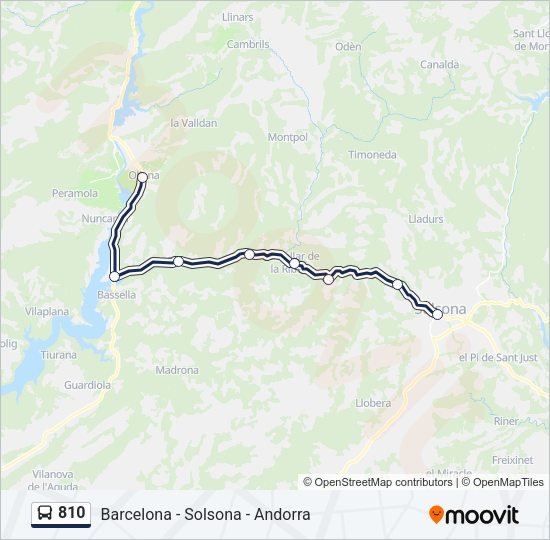 810 Bus Line Map