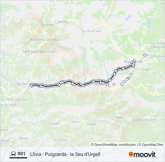 901 Bus Line Map