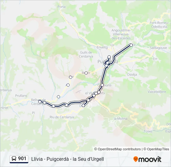 901 Bus Line Map