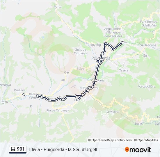 901 Bus Line Map
