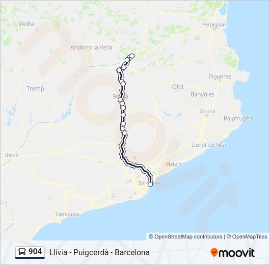 904 Bus Line Map
