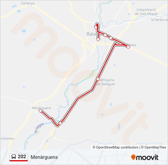 202 Bus Line Map