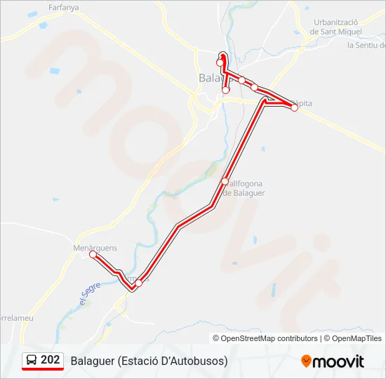 202 Bus Line Map