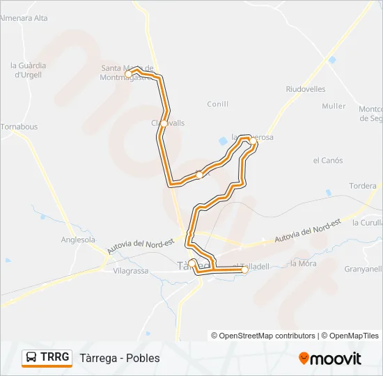 TRRG Bus Line Map
