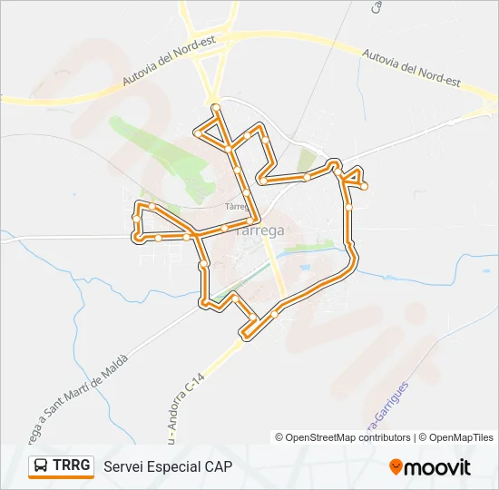 TRRG Bus Line Map