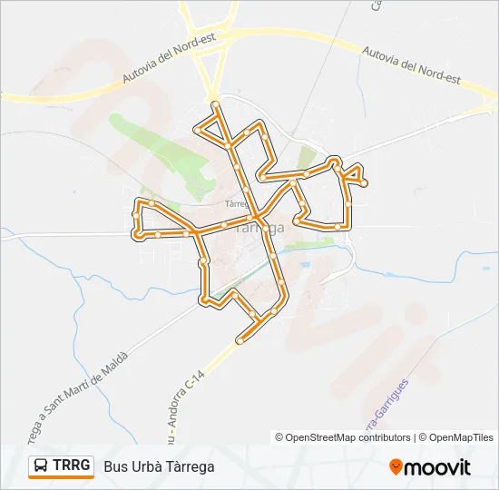 TRRG Bus Line Map