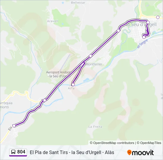804 Bus Line Map