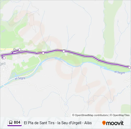 804 Bus Line Map