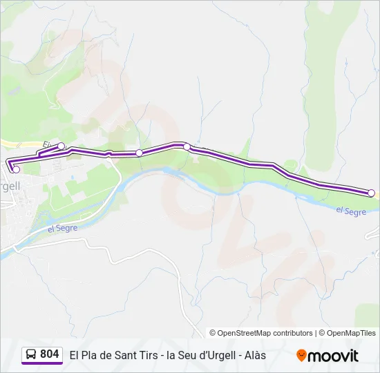 804 Bus Line Map