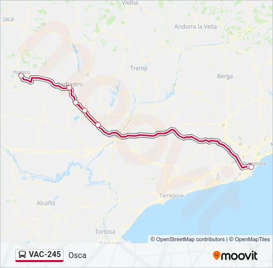 VAC-245 Bus Line Map