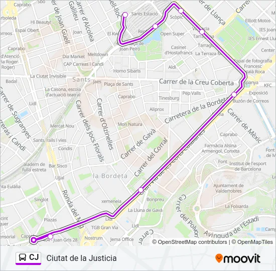 CJ  Line Map