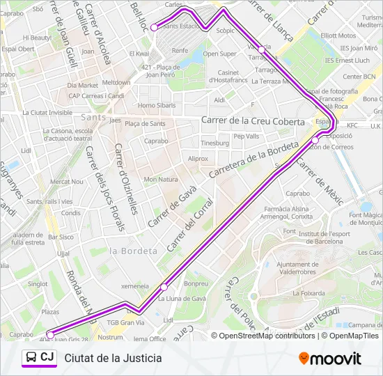 CJ  Line Map