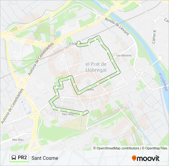 PR2  Mapa de línia