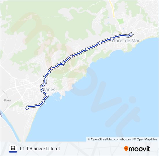 L1 LLO/BLA Bus Line Map