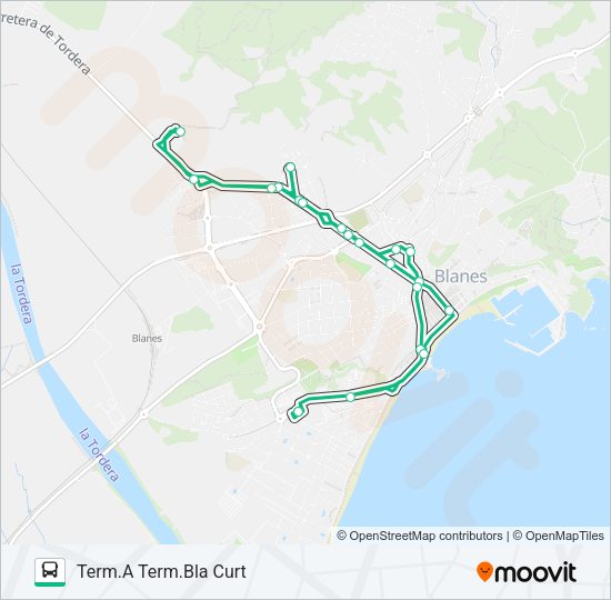 L2 BL/URBÀ Bus Line Map